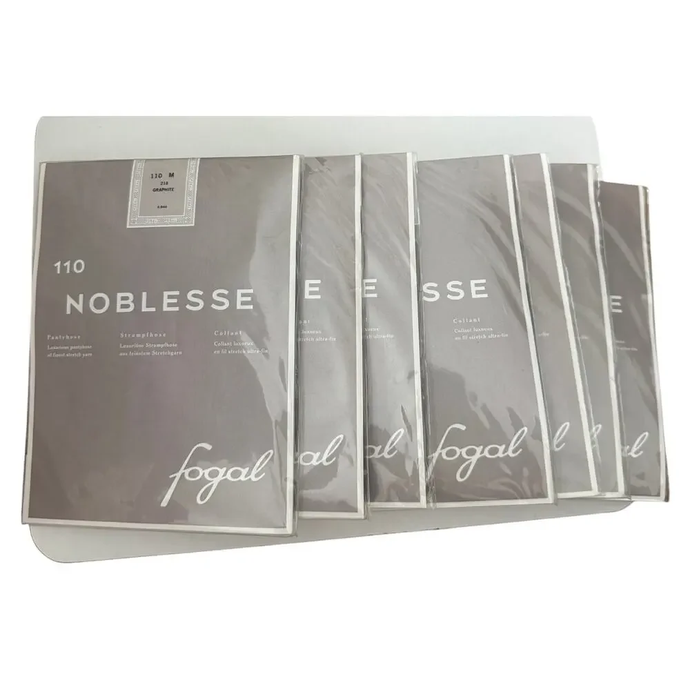 Y2K Fogal Noblesse 110 Pantyhose Graphite M Bergdorf Goodman Made in France